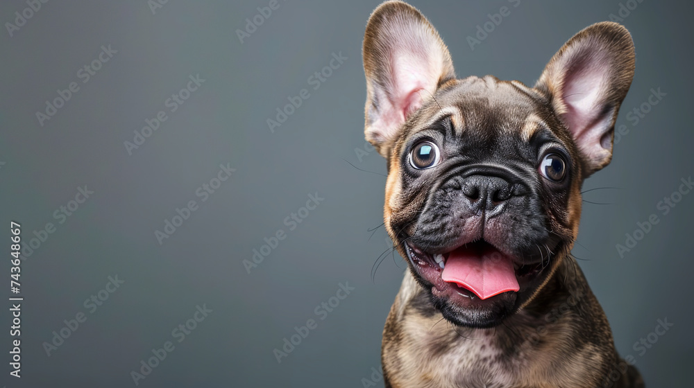 professional photography, a puppy making a funny face