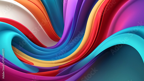 abstract background, colorful soft, elegant waves, smooth curves and lines