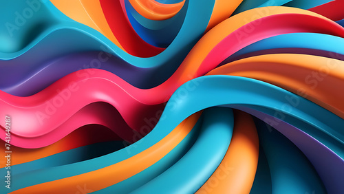 abstract background, colorful soft, elegant waves, smooth curves and lines