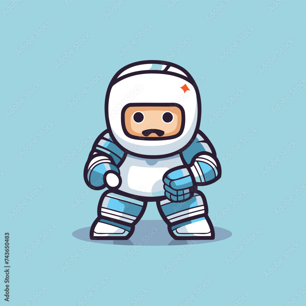 Astronaut cartoon. Cute vector illustration for your design.