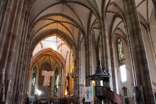 protestant church (saint-thomas) in strasbourg in alsace in france
