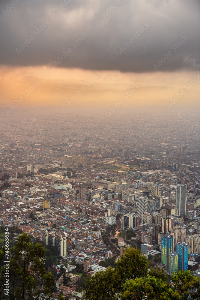 Monserrate at dusk, Bogota, HDR Image Monserrate at dusk, Bogota, HDR Image