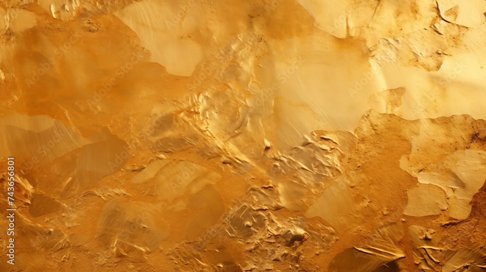 Golden background. Gold texture. Shiny golden wall texture