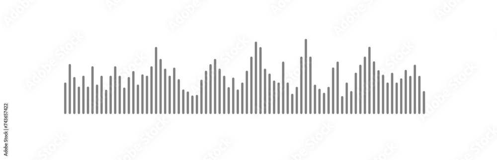 seamless sound waveform pattern for music players, podcasts, and video editors. vector illustration