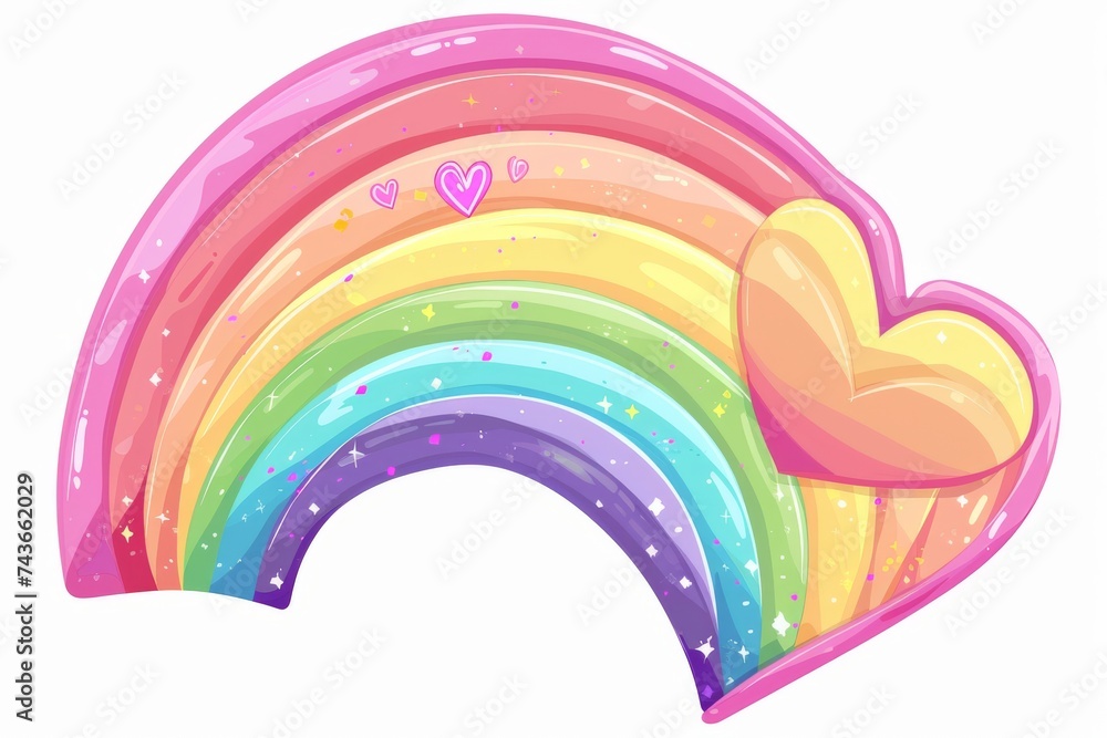 Obraz premium LGBTQ Pride cassflux. Rainbow gradient design colorful unbent diversity Flag. Gradient motley colored cadet grey LGBT rights parade festival revolt diverse gender illustration