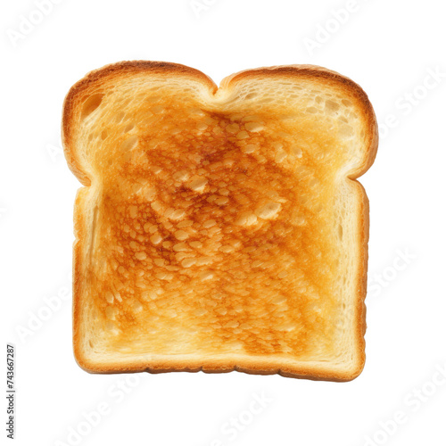 heart shaped toast isolated on transparent background