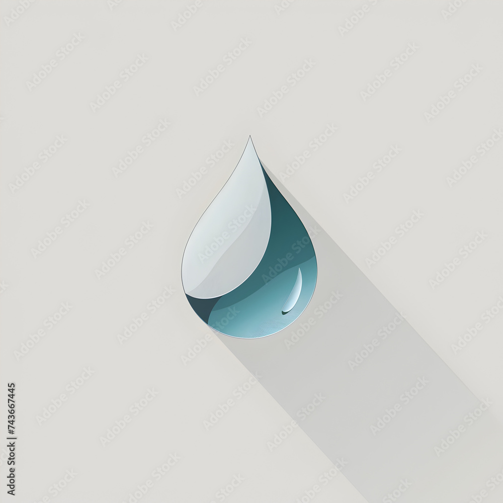 A logo illustration of a raindrop on a grey background. A logo illustration of a raindrop on a grey background.