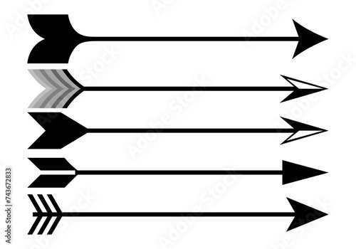 Hoja de iconos negros de flechas en fondo blanco.