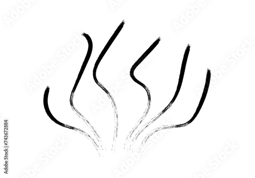 Dibujo de tentáculos negros hechos de trazado de pincel.