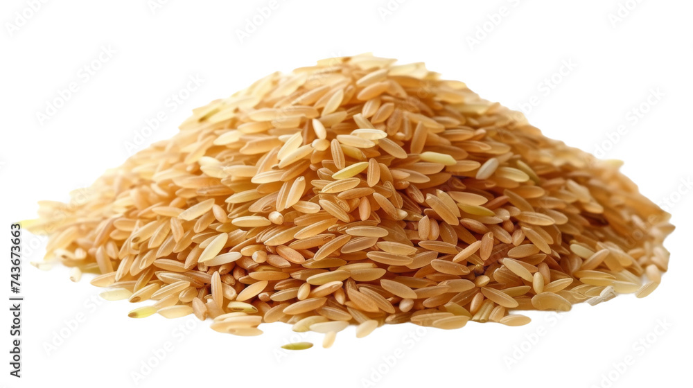Brown rice, on transparent background, PNG format Stock Photo | Adobe Stock