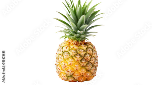 Pineapple in Seclusion on Transparent Background