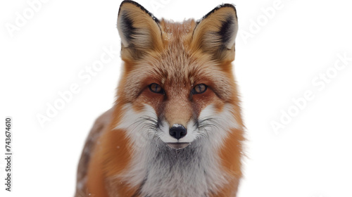 Red Fox on Transparent Background
