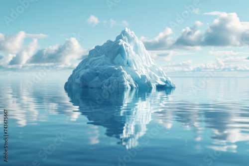 melting ice cap as a symbol of climate change