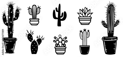 Cactus vector transparent background PNG clipart