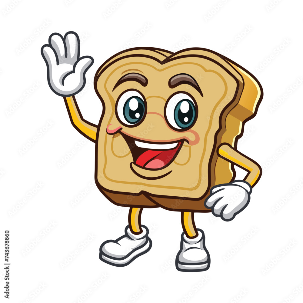 toast cartoon illustration