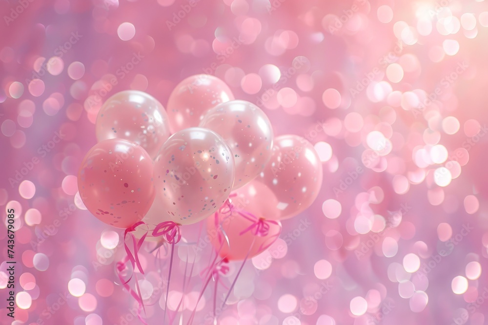 pink balloons background
