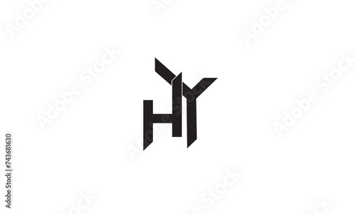 HY, YH, Y , H , Abstract Letters Logo Monogram
