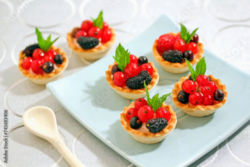 Wild berries tartlets.