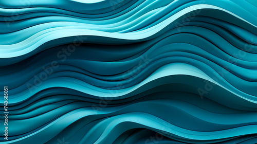 Soothing Blue Waves Abstract Pattern, Ideal for Modern Backgrounds, created with Generative AI technology