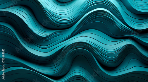 Soothing Blue Waves Abstract Pattern, Ideal for Modern Backgrounds, created with Generative AI technology
