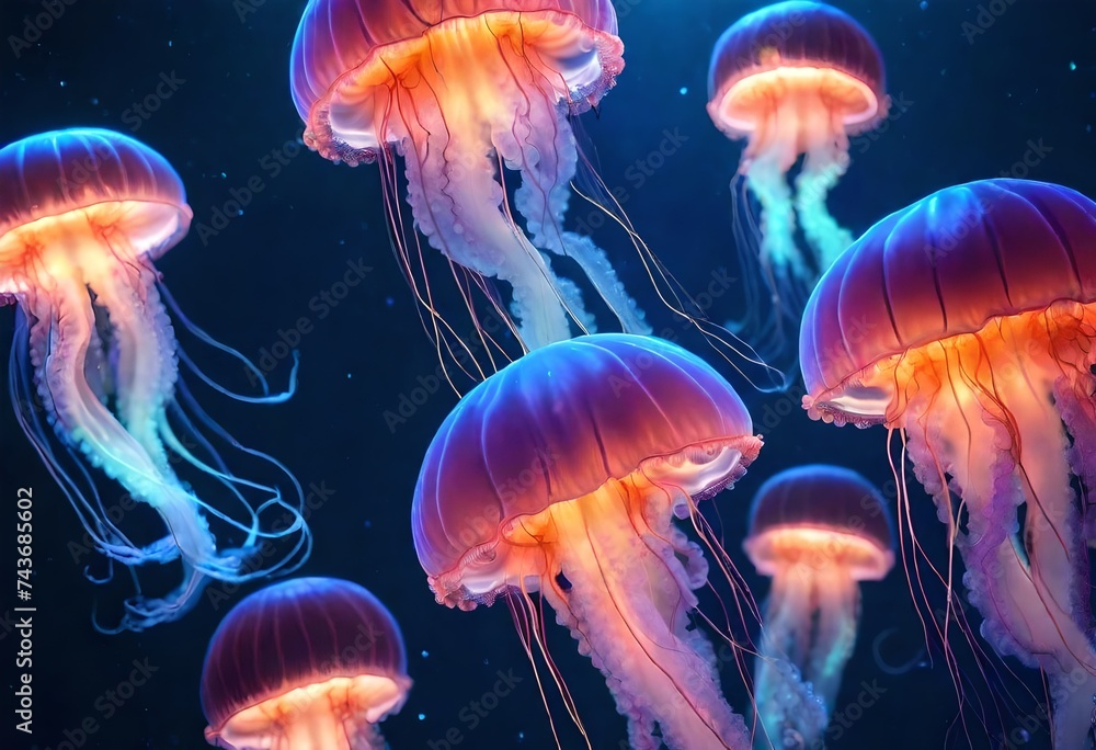 jelly fish in the water jelly fish in the water
