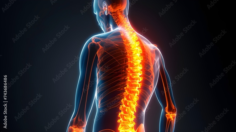 person with glowing spine indicating discomfort
person with glowing spine indicating discomfort