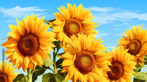 Sunflower background, close-up view of intricate spiral pattern of sunflowers © jiejie