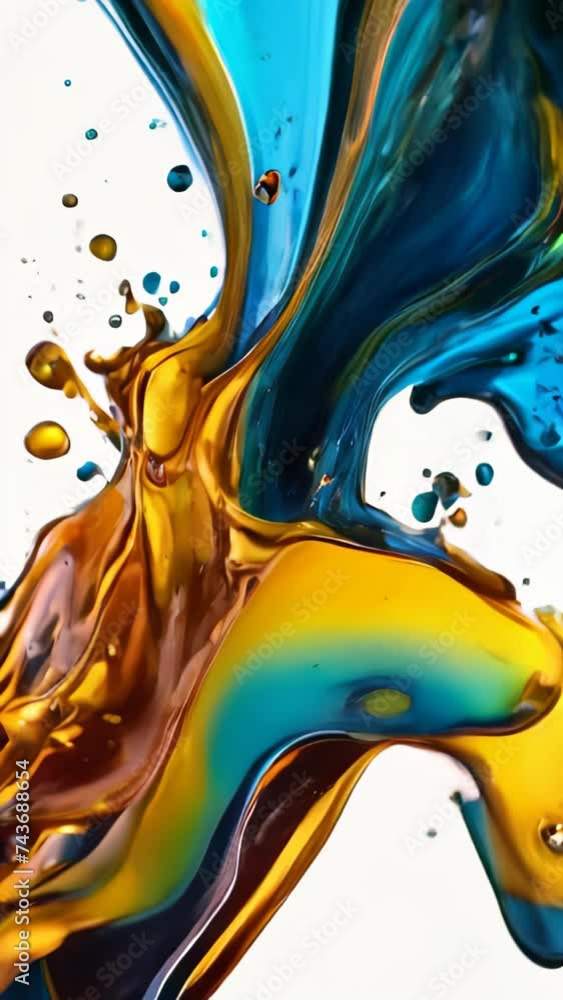 colored oily liquid in motion colored oily liquid in motion