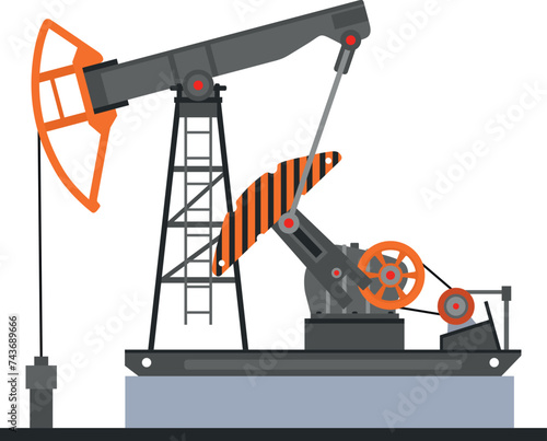 Oil Pump Icon. Vector illustration.