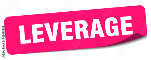 leverage sticker. leverage label