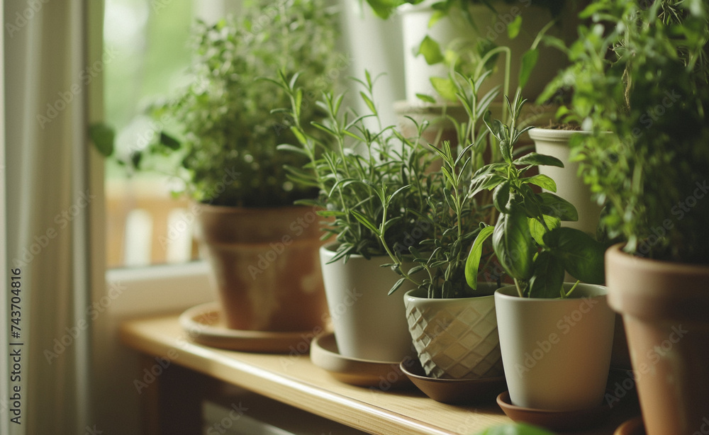 Herbal Oasis: Fragrant Potted Herbs in Your Eco-Friendly Home's Green Corner Herbal Oasis: Fragrant Potted Herbs in Your Eco-Friendly Home's Green Corner