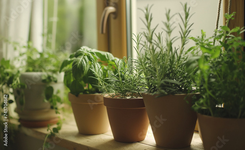 Herbal Oasis  Fragrant Potted Herbs in Your Eco-Friendly Home s Green Corner