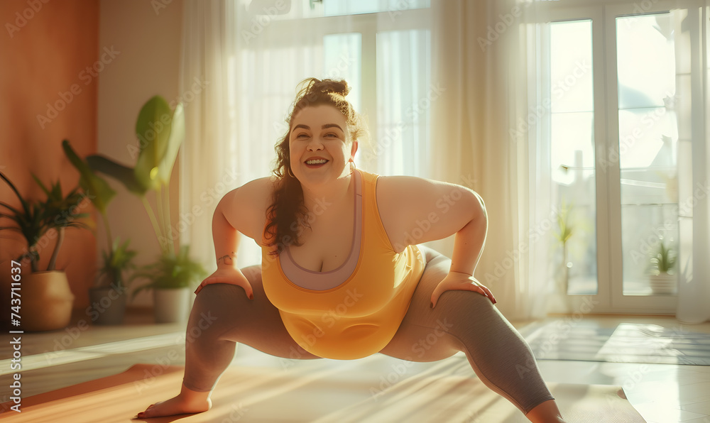 Fat woman dieting Fat woman dieting