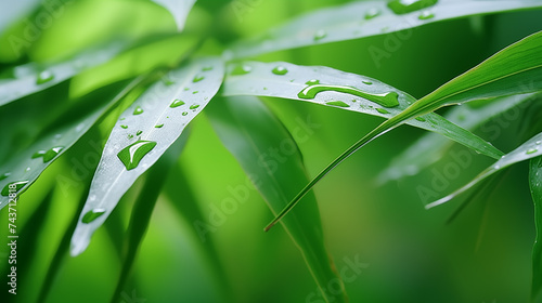 Green bamboo leaves pictures 