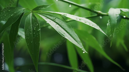 Green bamboo leaves pictures 