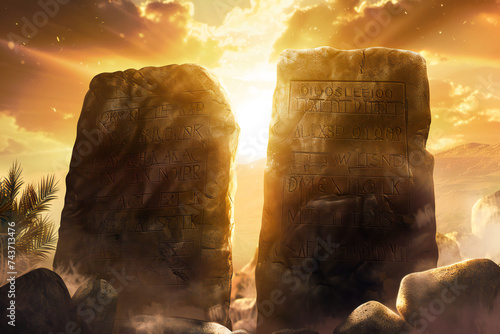 old stone cross in cemetery