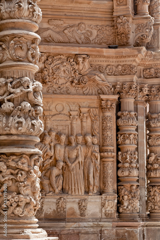 
Detail carved in stone of the Gothic cathedral of Astorga in Spain
