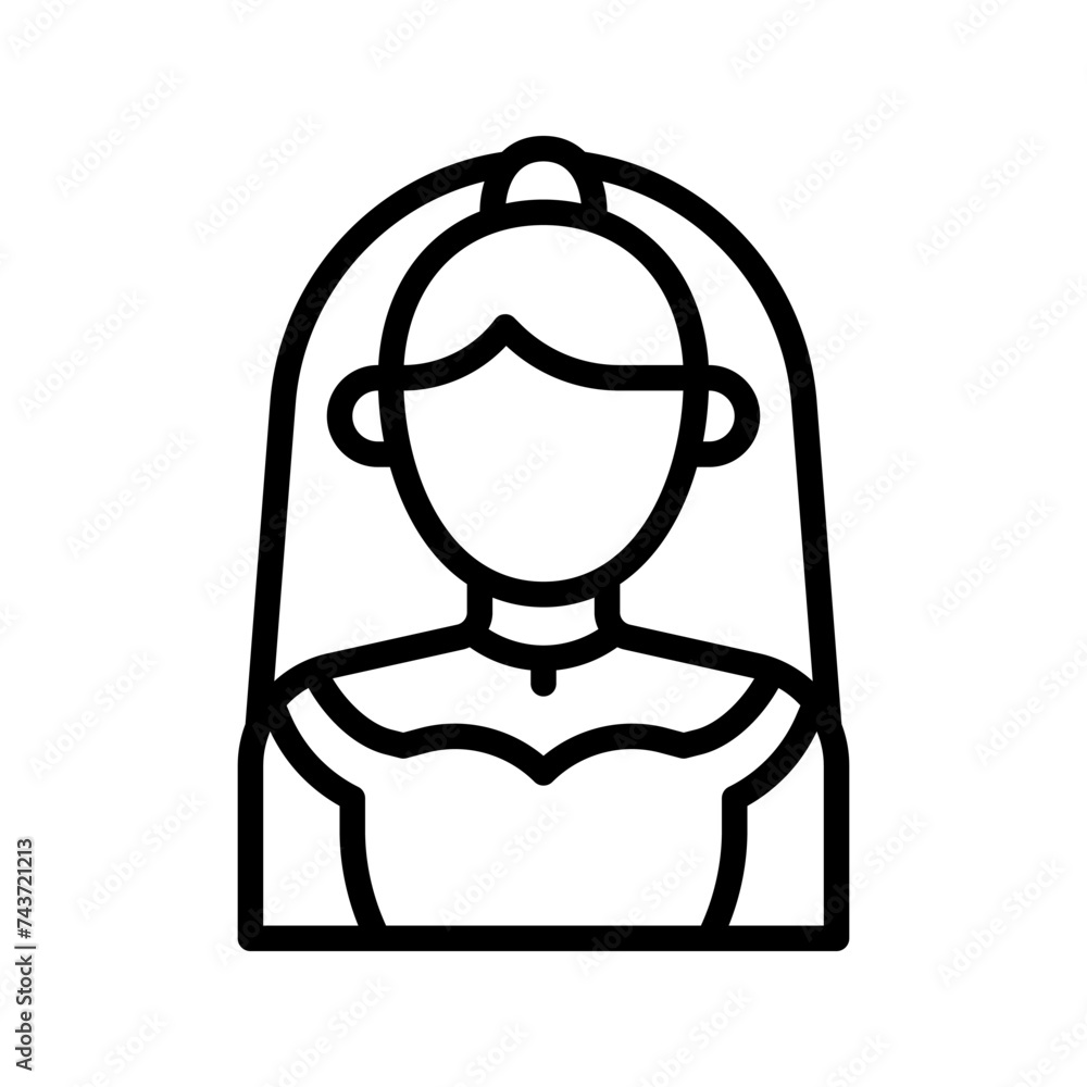 Bride icon set style collection in line, solid, flat, flat line style on white background Bride icon set style collection in line, solid, flat, flat line style on white background