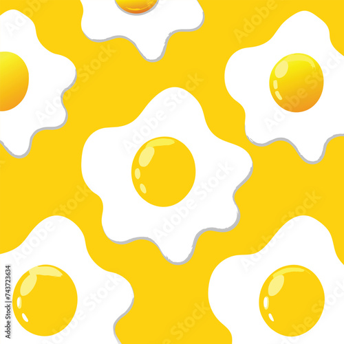 fried egg pattern vector