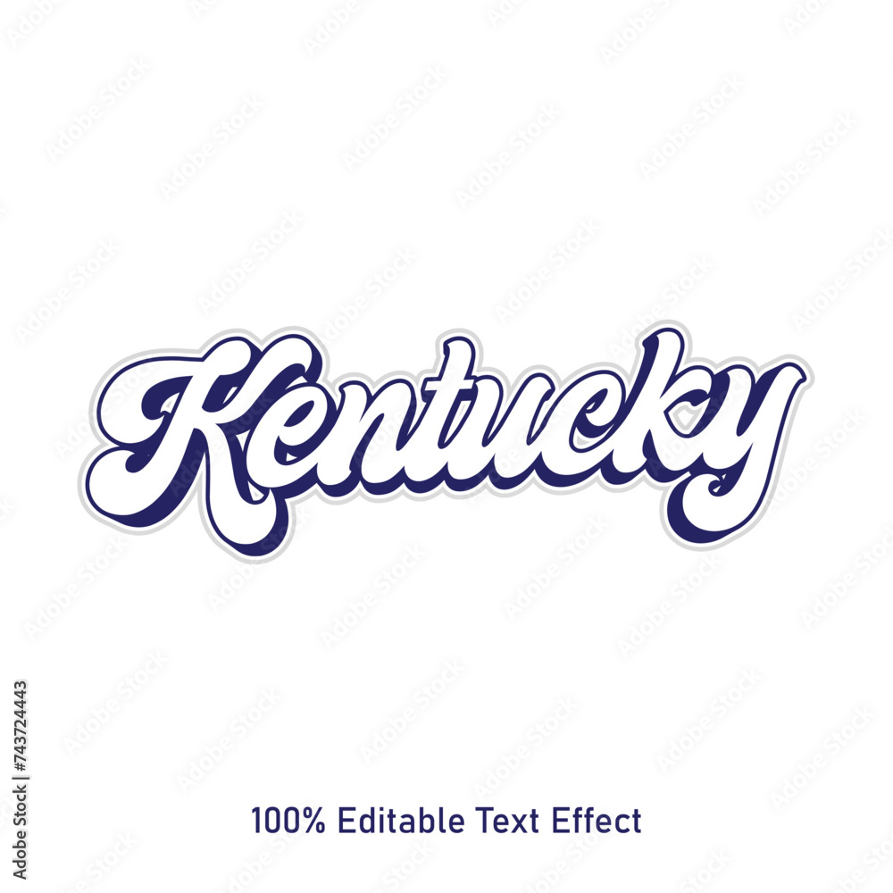 Kentucky text effect vector. Editable college t-shirt design printable ...