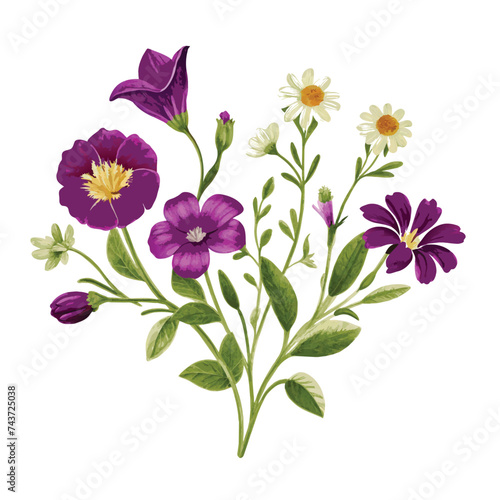 vector vintage botany flower