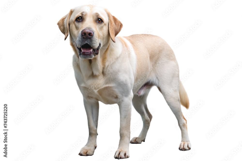 Labrador Retriever dog on a transparent background