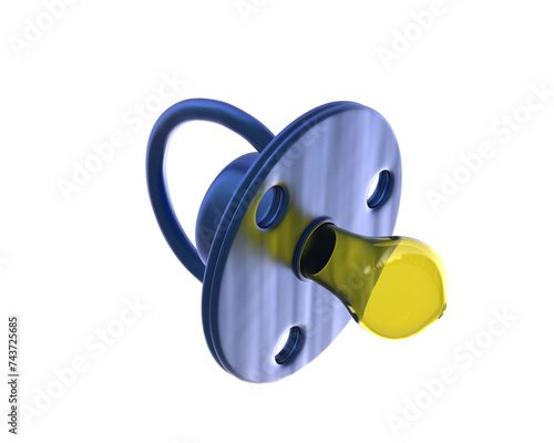 Wallpaper Mural Pacifier isolated on background. 3d rendering - illustration Torontodigital.ca