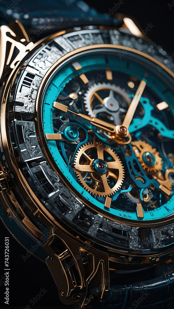Luxury branded watch,generative AI.