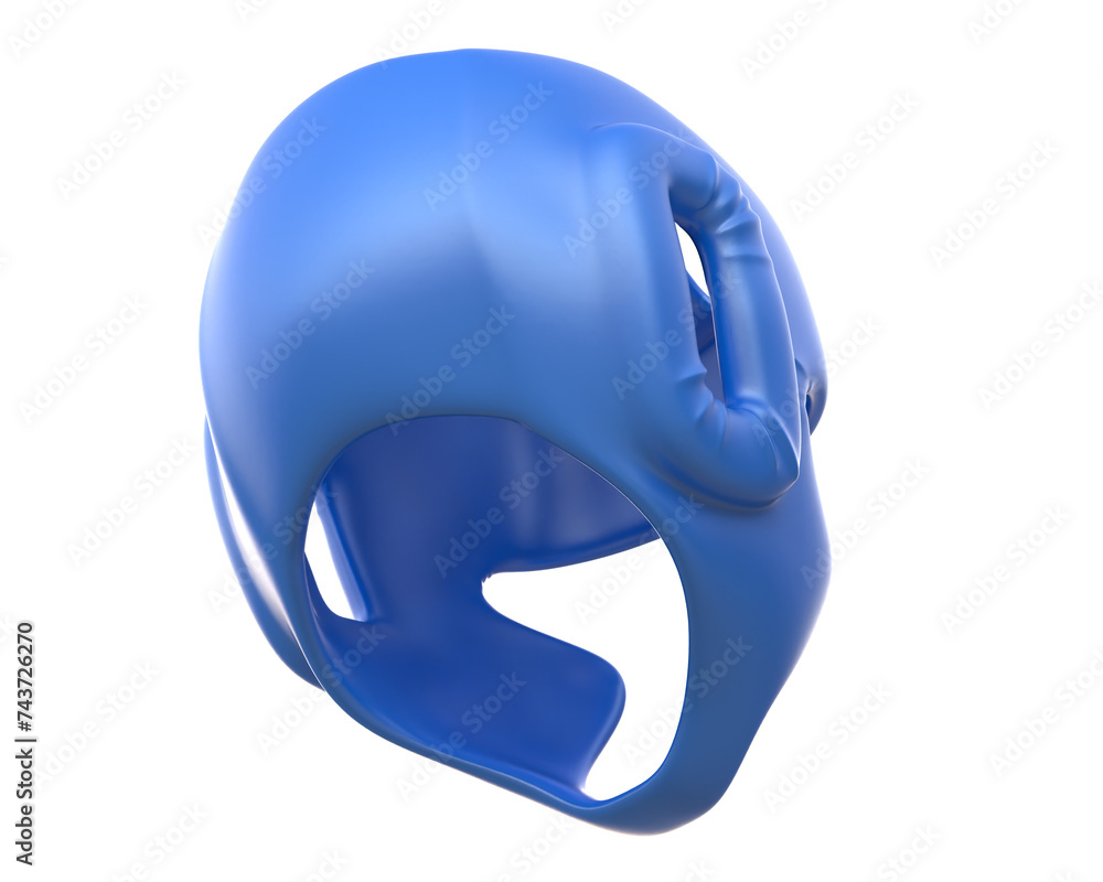 Boxing helmet isolated on background. 3d rendering - illustration