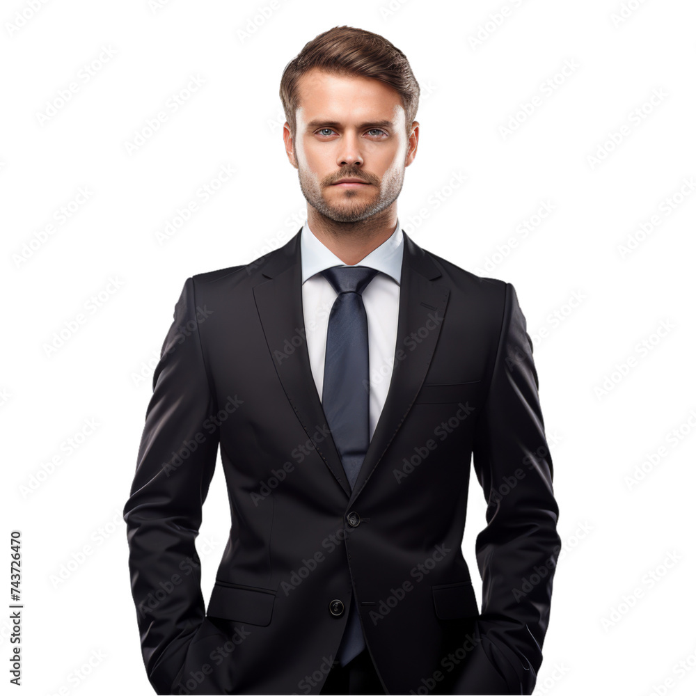 Charismatic image of a respectful business leader isolated on white background Charismatic image of a respectful business leader isolated on white background