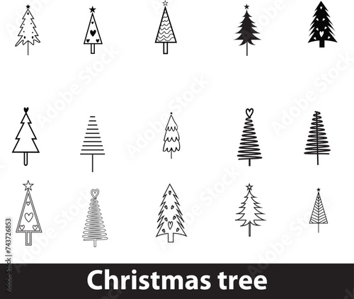 christmas trees set (ID: 743726853)