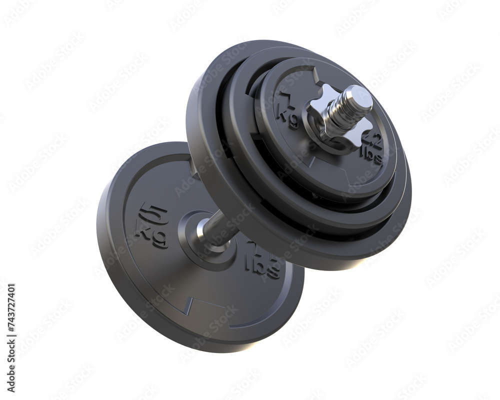 Obraz premium Barbell isolated on background. 3d rendering - illustration
