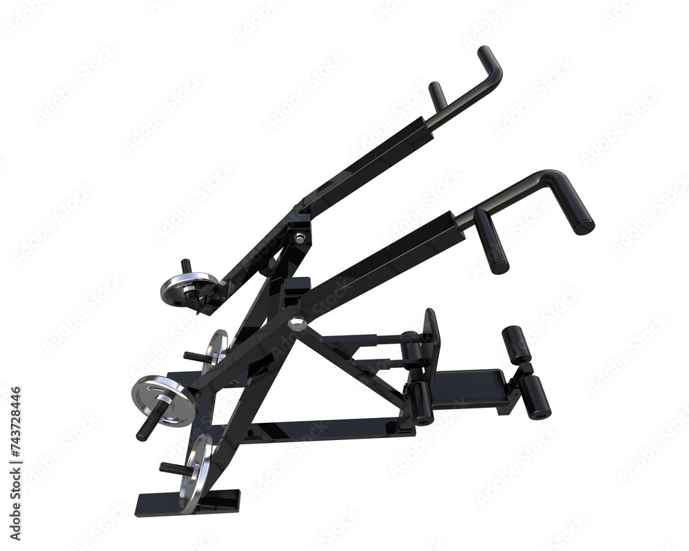 Gym equipment isolated on background. 3d rendering - illustration Gym equipment isolated on background. 3d rendering - illustration