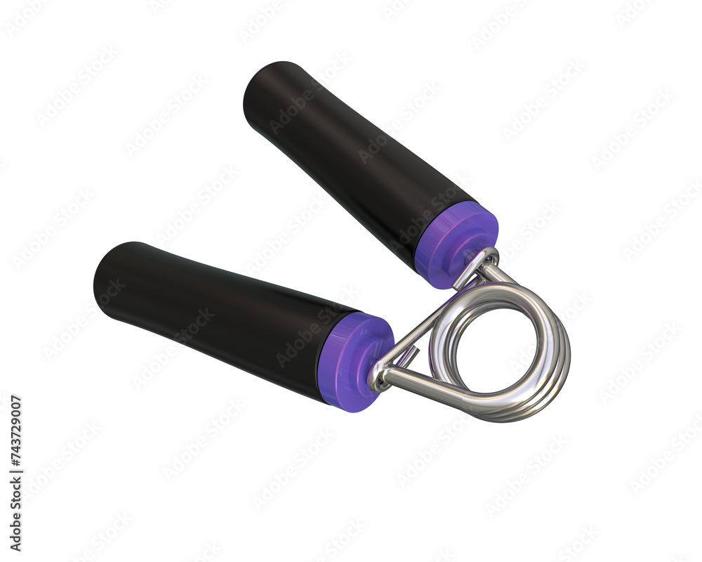 Hand gripper isolated on background. 3d rendering - illustration Hand gripper isolated on background. 3d rendering - illustration